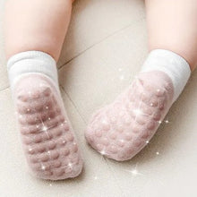 Load image into Gallery viewer, Cool Zoo Grip Socks - Pink, Brown and Yellow (3-pairs)