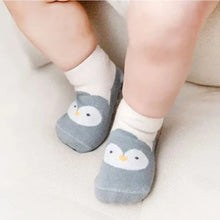 Load image into Gallery viewer, Cool Zoo Grip Socks - Blue and Yellow Grip (2-pairs)