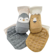 Load image into Gallery viewer, Cool Zoo Grip Socks - Blue and Yellow Grip (2-pairs)