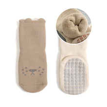 Load image into Gallery viewer, Extra Warm Terry Grip Socks - Cream and Latte (2-pairs)