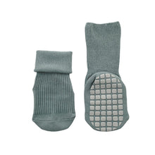 Load image into Gallery viewer, Everyday Rib Grip Socks - Sage and Cream (2-pairs)