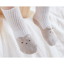 Load image into Gallery viewer, Everyday Infant Stay On Socks (Non-grip) - Blue and Tan (2-pairs)