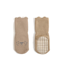 Load image into Gallery viewer, Extra Warm Terry Grip Socks - Cream and Latte (2-pairs)