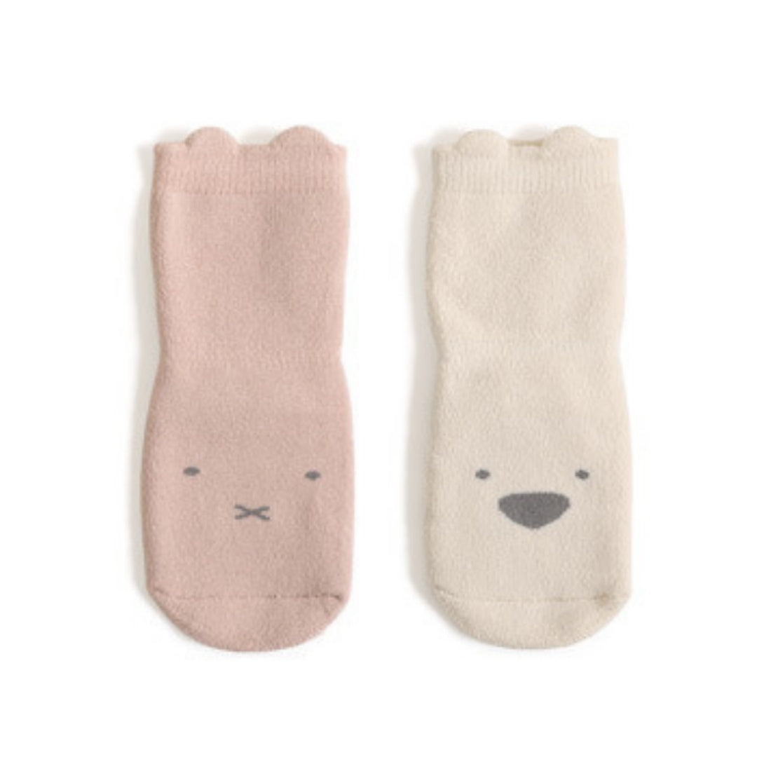 Cosy Grip Socks - Strawberry and Apple (2-pairs) – Tot and Toe