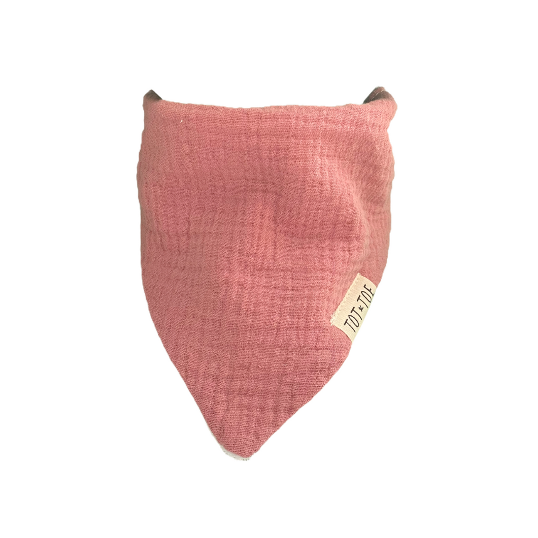 Cotton Bandana Bib - Pink